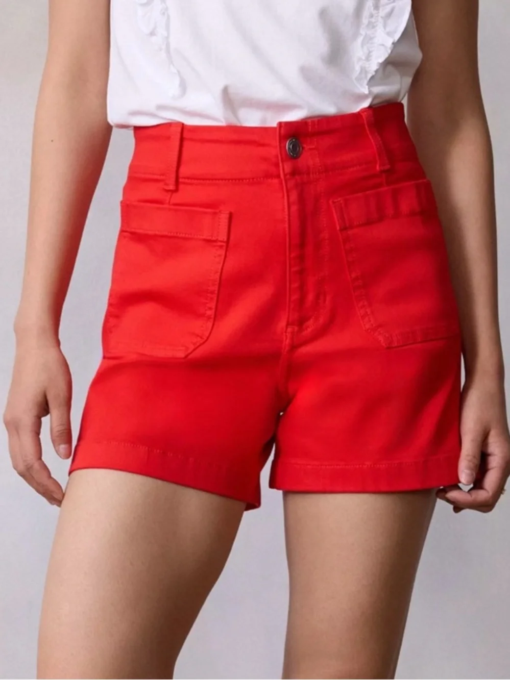 NWT LC Lauren Conrad Super High Rise Patch Pocket Shorts
